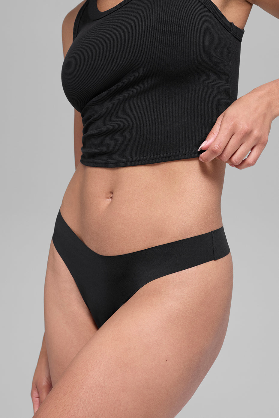 Airbrush Invisible Thong - Black - Image 3