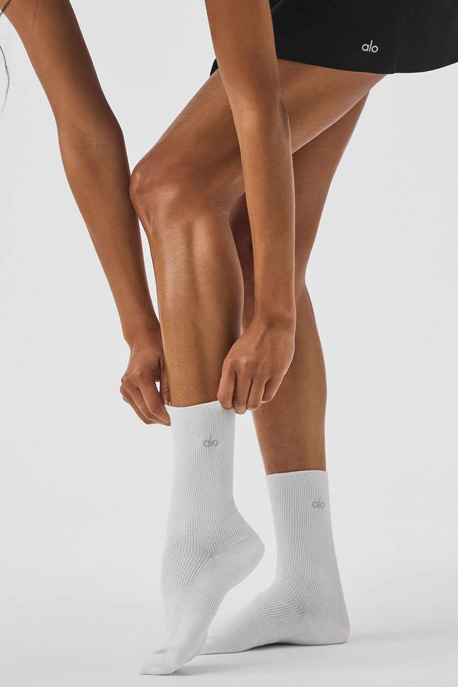 Unisex Half-Crew Understated Sock - White - Image 3