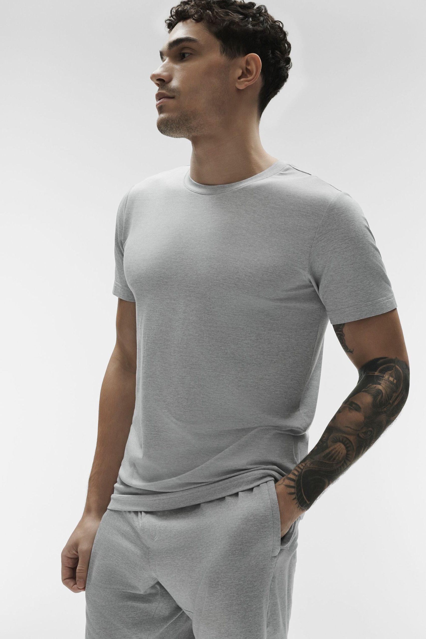 Conquer Reform Crewneck Short Sleeve - Athletic Heather Grey - Image 2