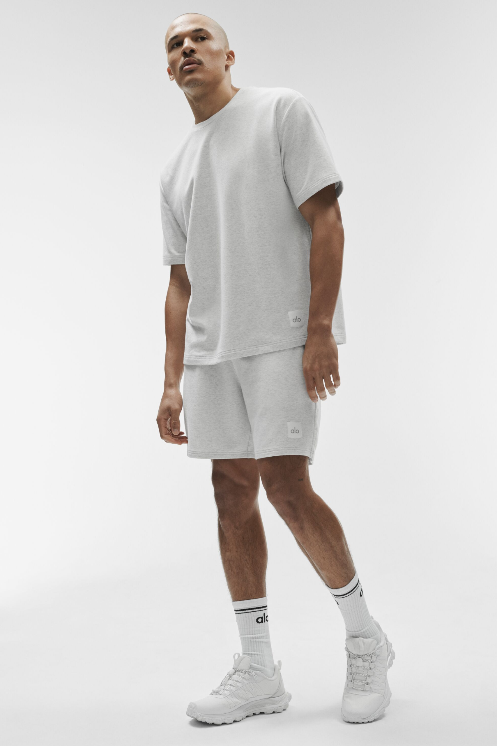 Double Take Short Sleeve - White Heather - Image 4