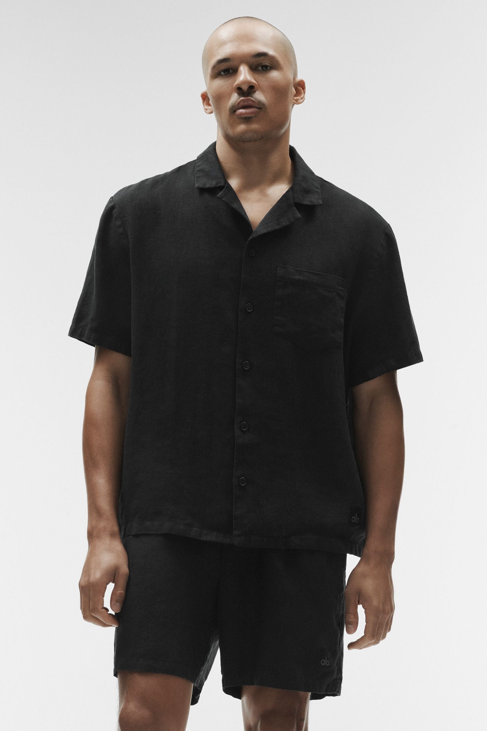 Linen Days Short Sleeve Button Up - Black - Image 4