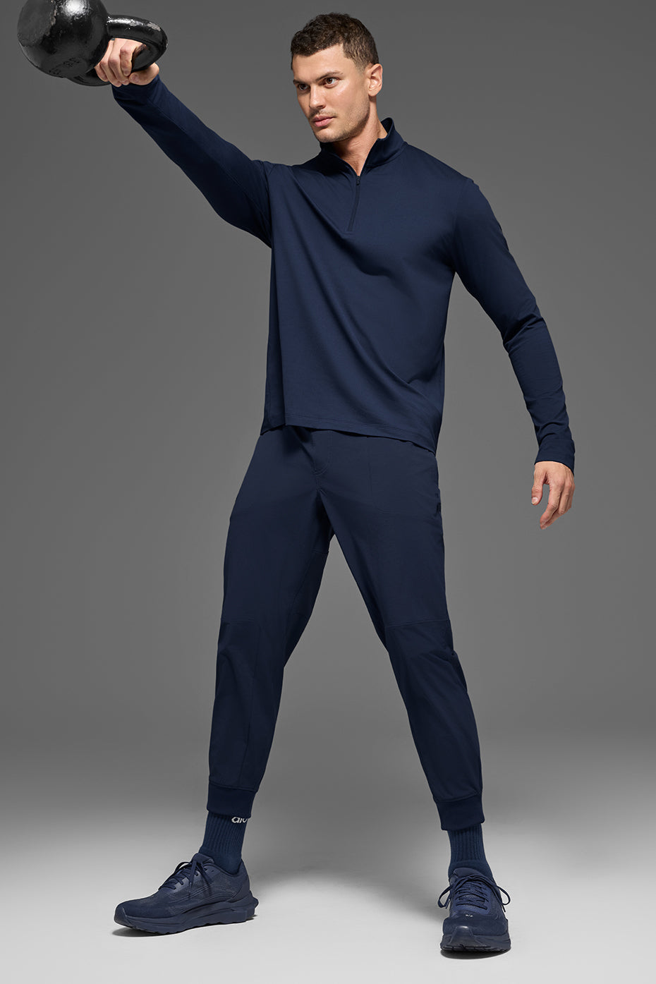 Conquer 1/4 Zip Reform Long Sleeve - Navy - Image 4
