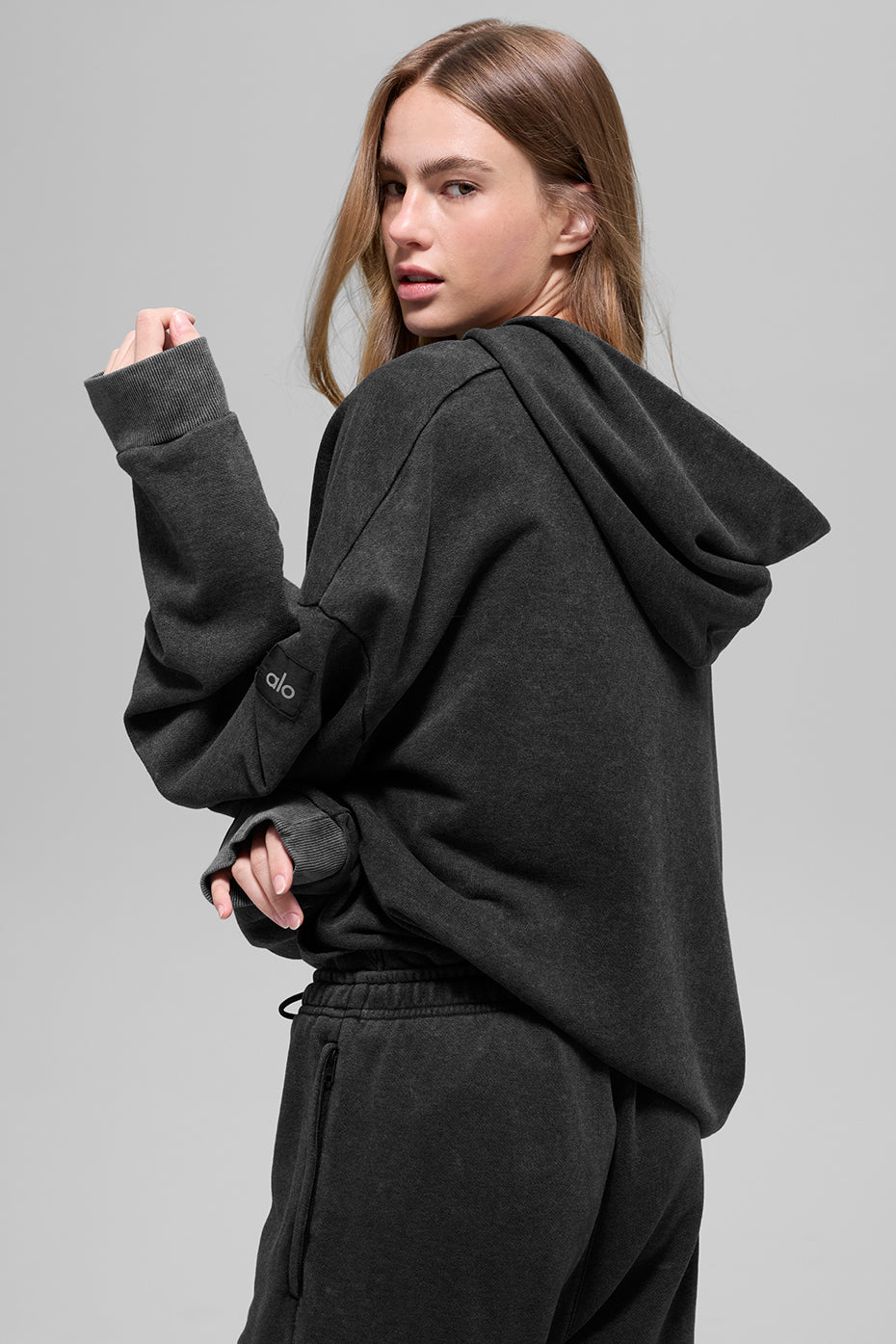 Chill Vintage Wash Hoodie - Black Wash - Image 2