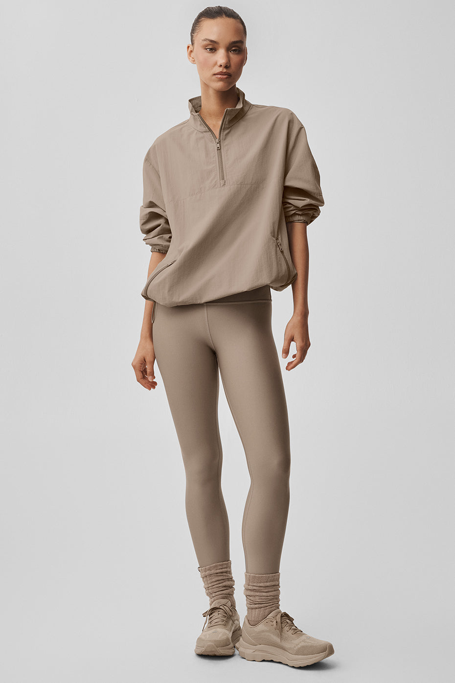 Light Weight Takeaway Track Pullover - Gravel - Image 4