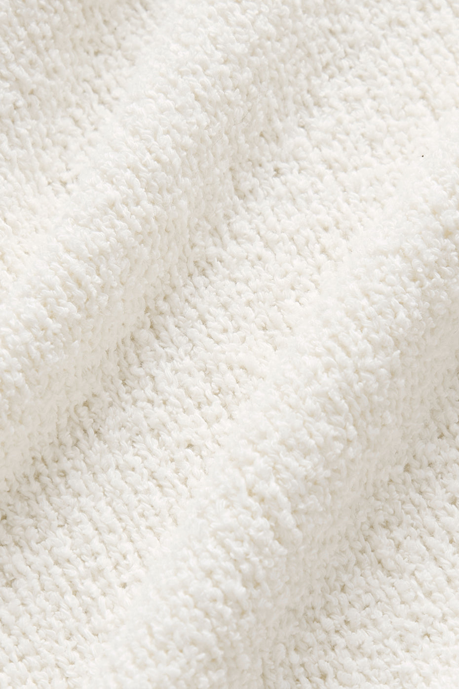 Textured Knit Long Sleeve Polo - Ivory - Image 6
