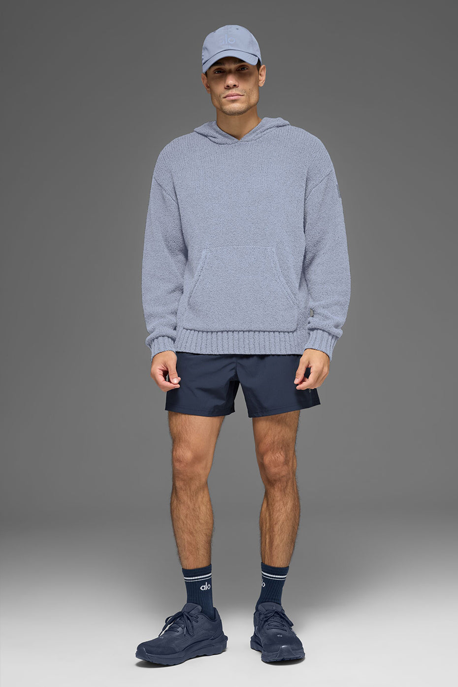 Textured Knit Hoodie - Winter Frost - Image 4