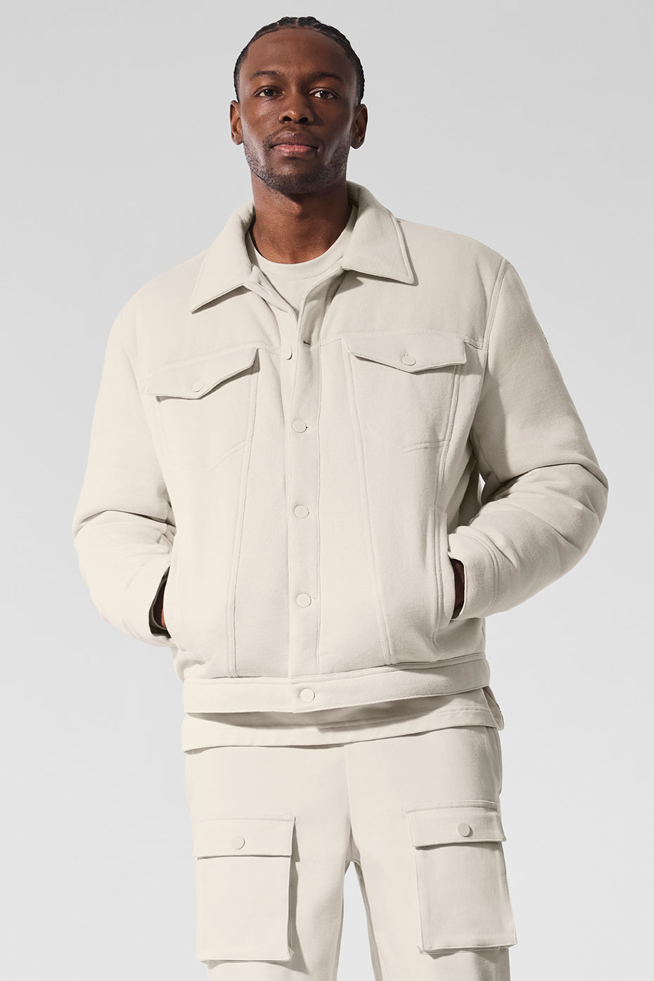 Ease Trucker Jacket - Bone - Image 4