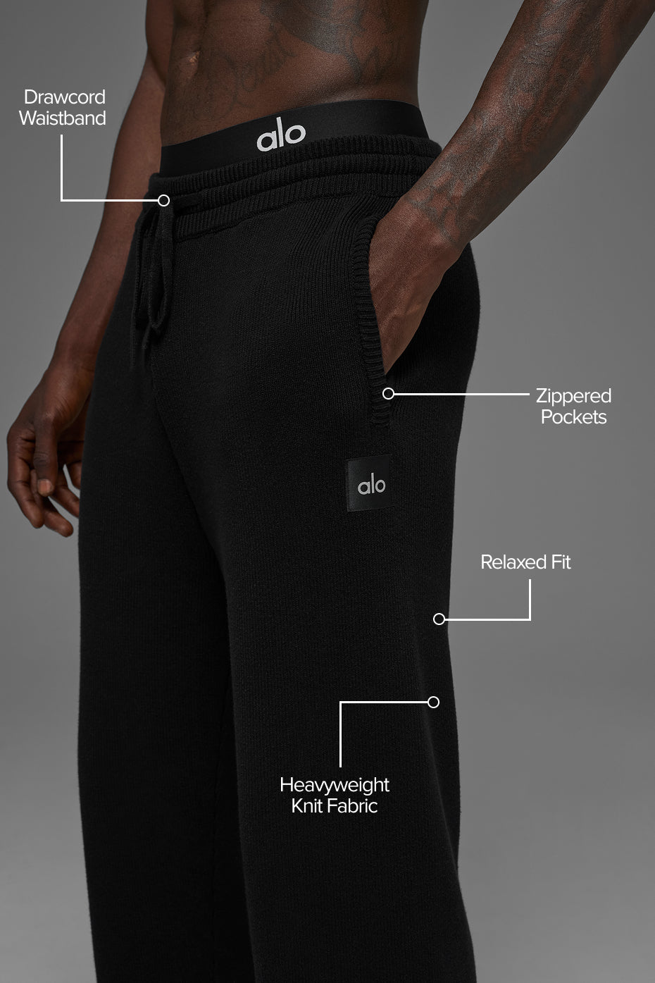 Scholar Straight Leg Sweatpant - Black - Image 2
