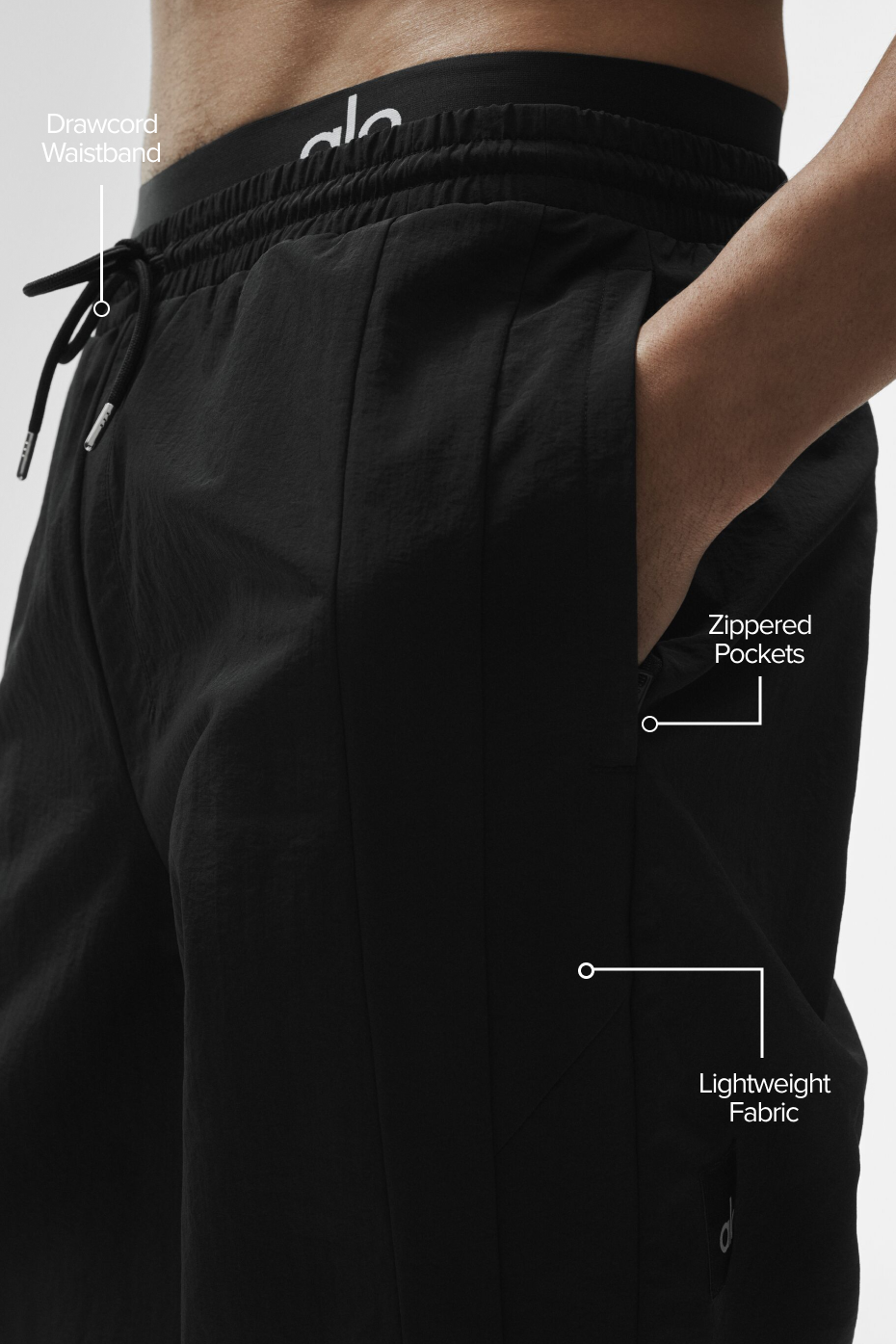 Takeaway Track Straight Leg Pant - Black - Image 2