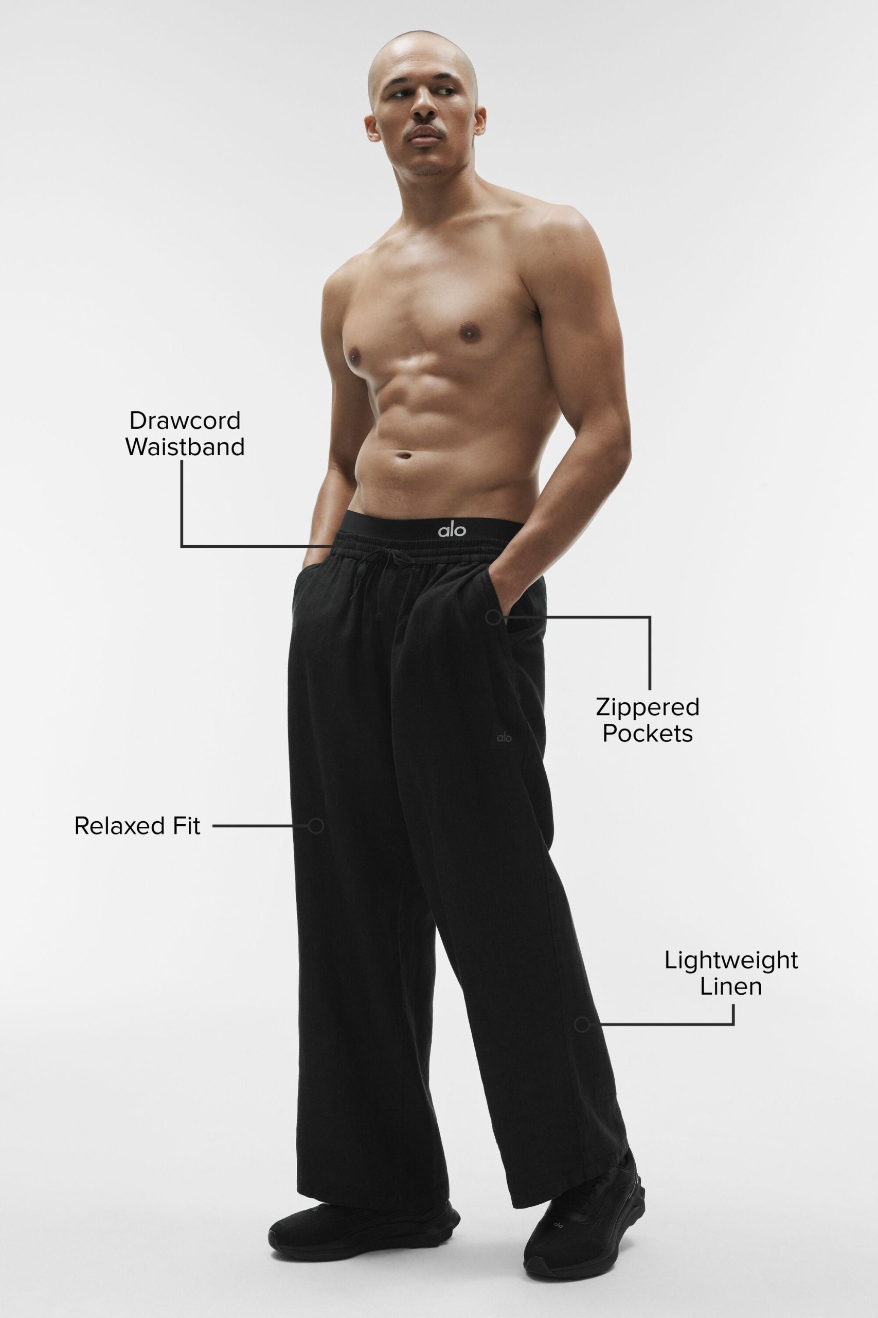 Linen Days Straight Leg Pant - Black - Image 2