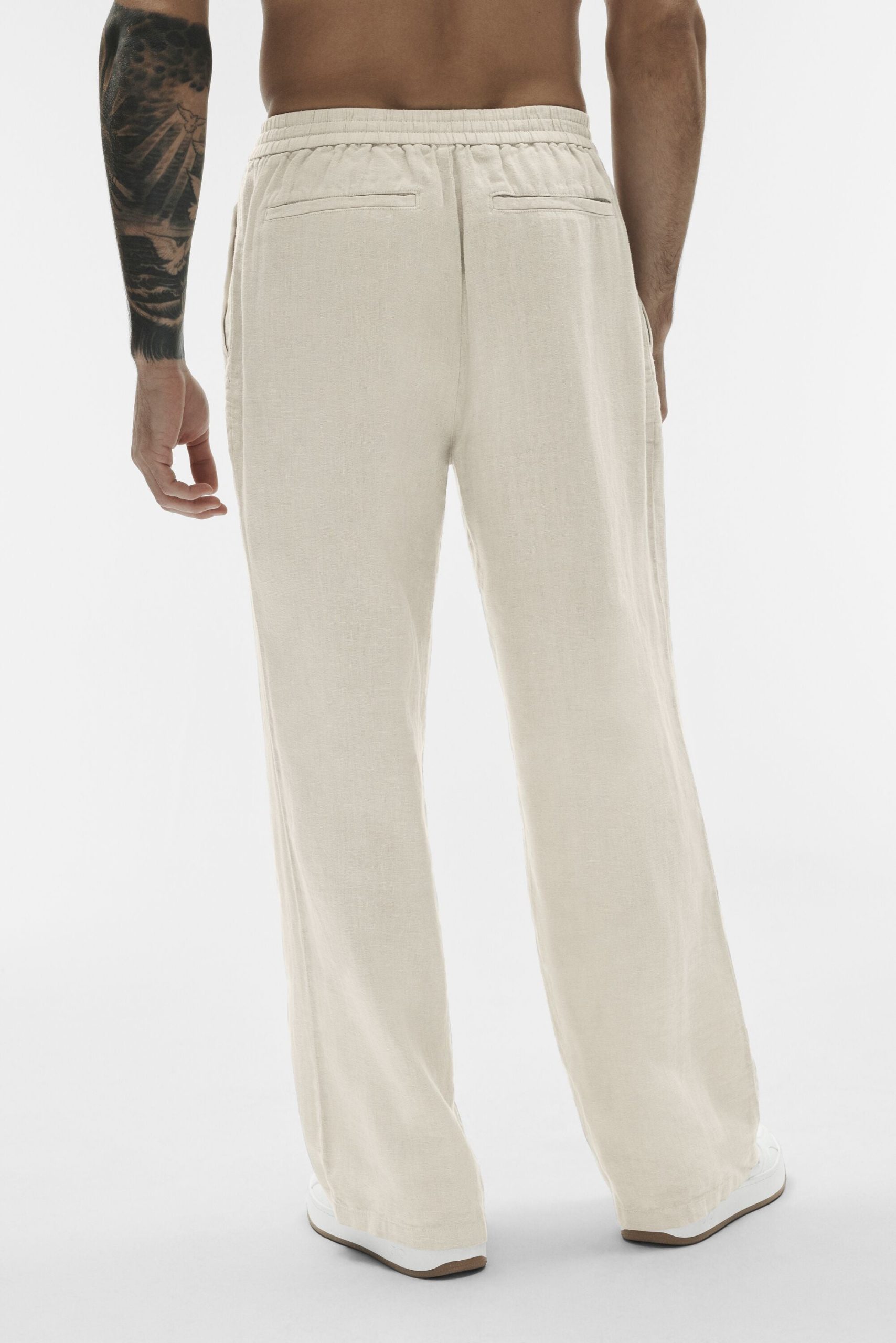Linen Days Straight Leg Pant - Bone - Image 4