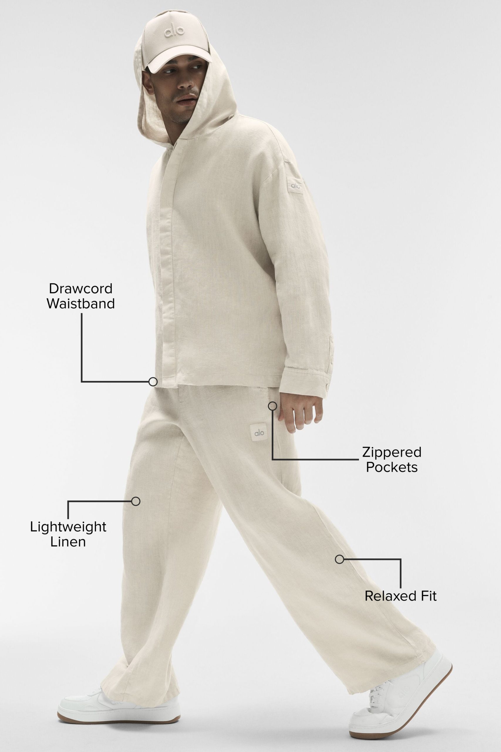Linen Days Straight Leg Pant - Bone - Image 2