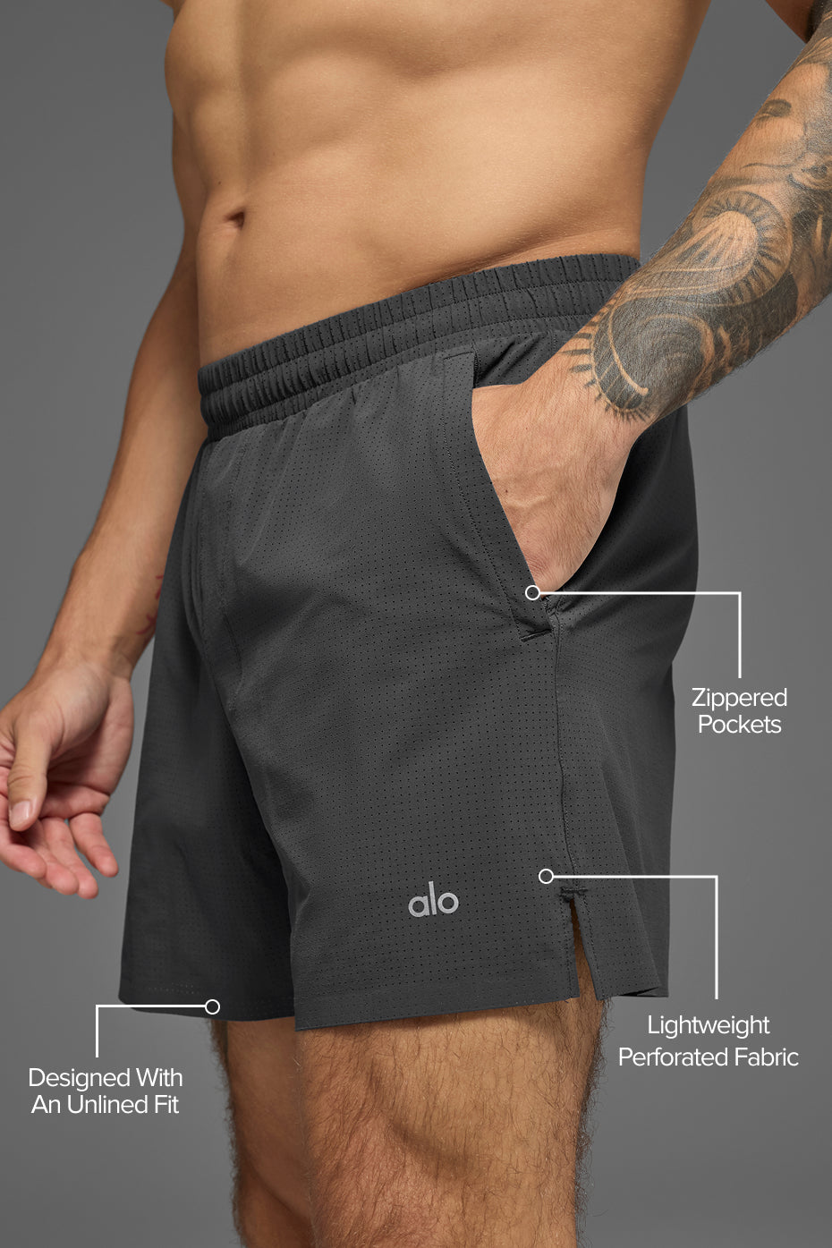 5 Traction Running Short - Anthracite - Image 2
