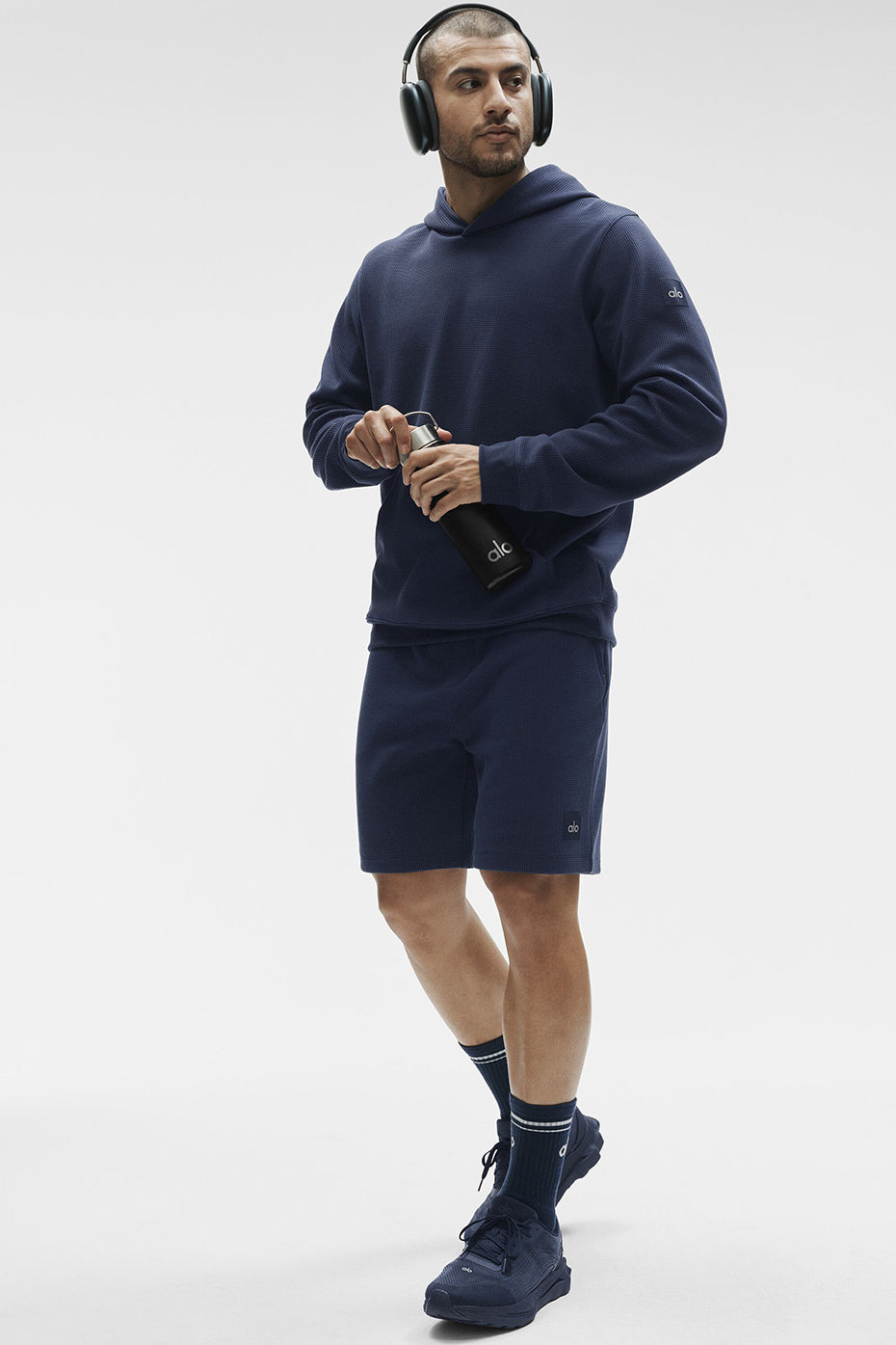 7 Waffle Lounge Short - Navy - Image 5