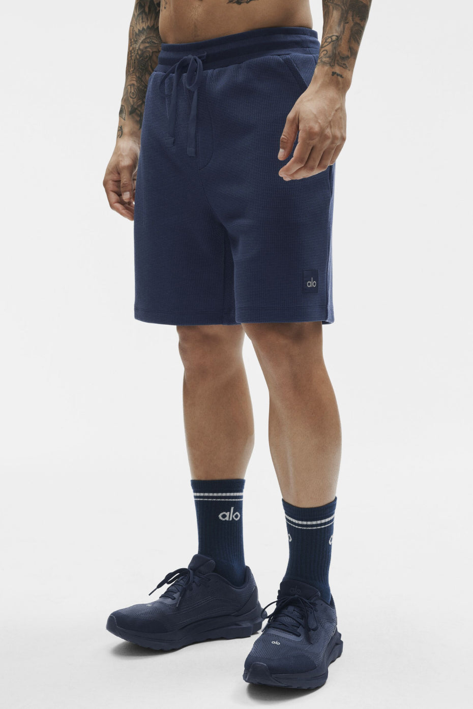 7 Waffle Lounge Short - Navy - Image 3