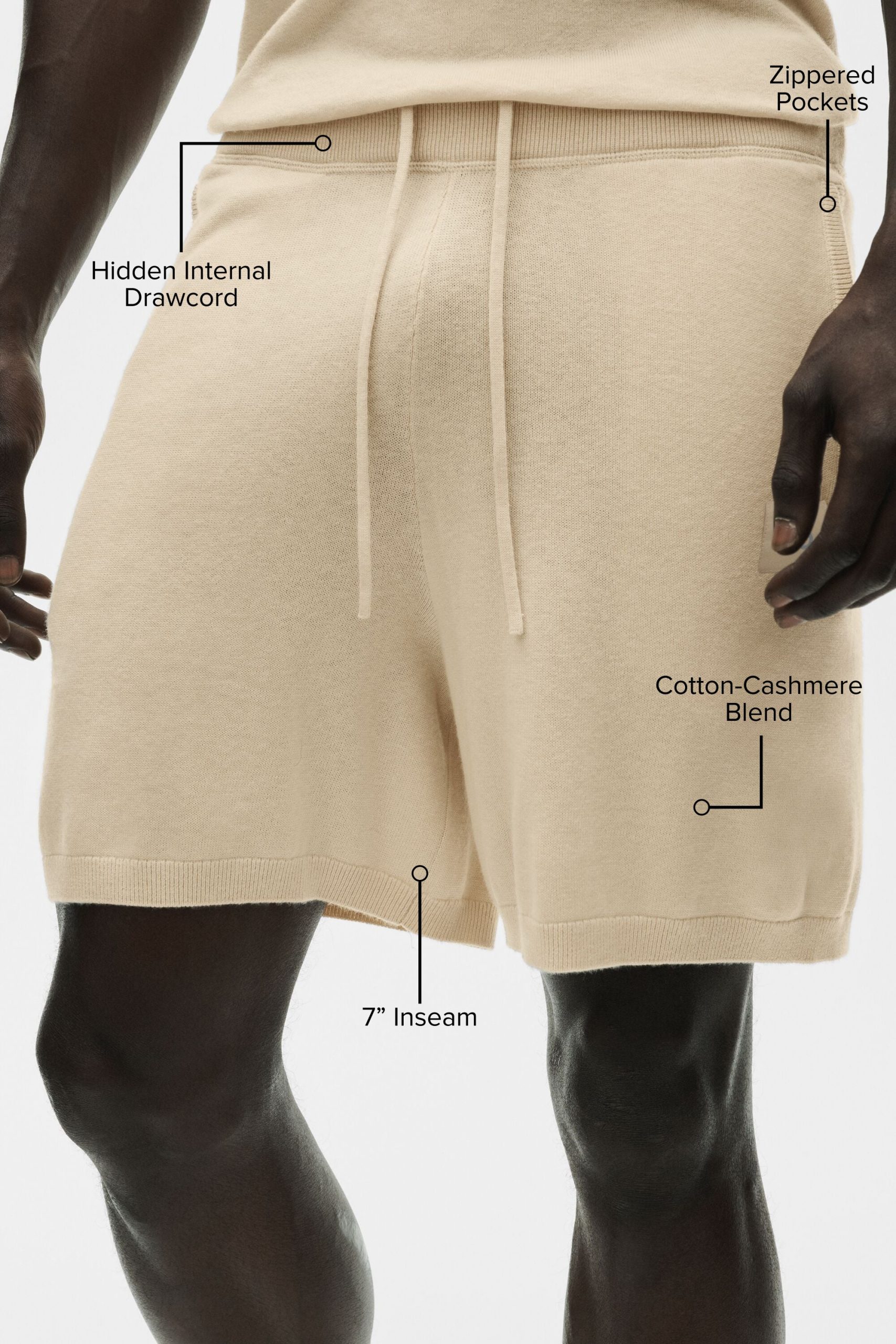 7 Cotton Cashmere Ever Soft Short - Sandy Beige - Image 2