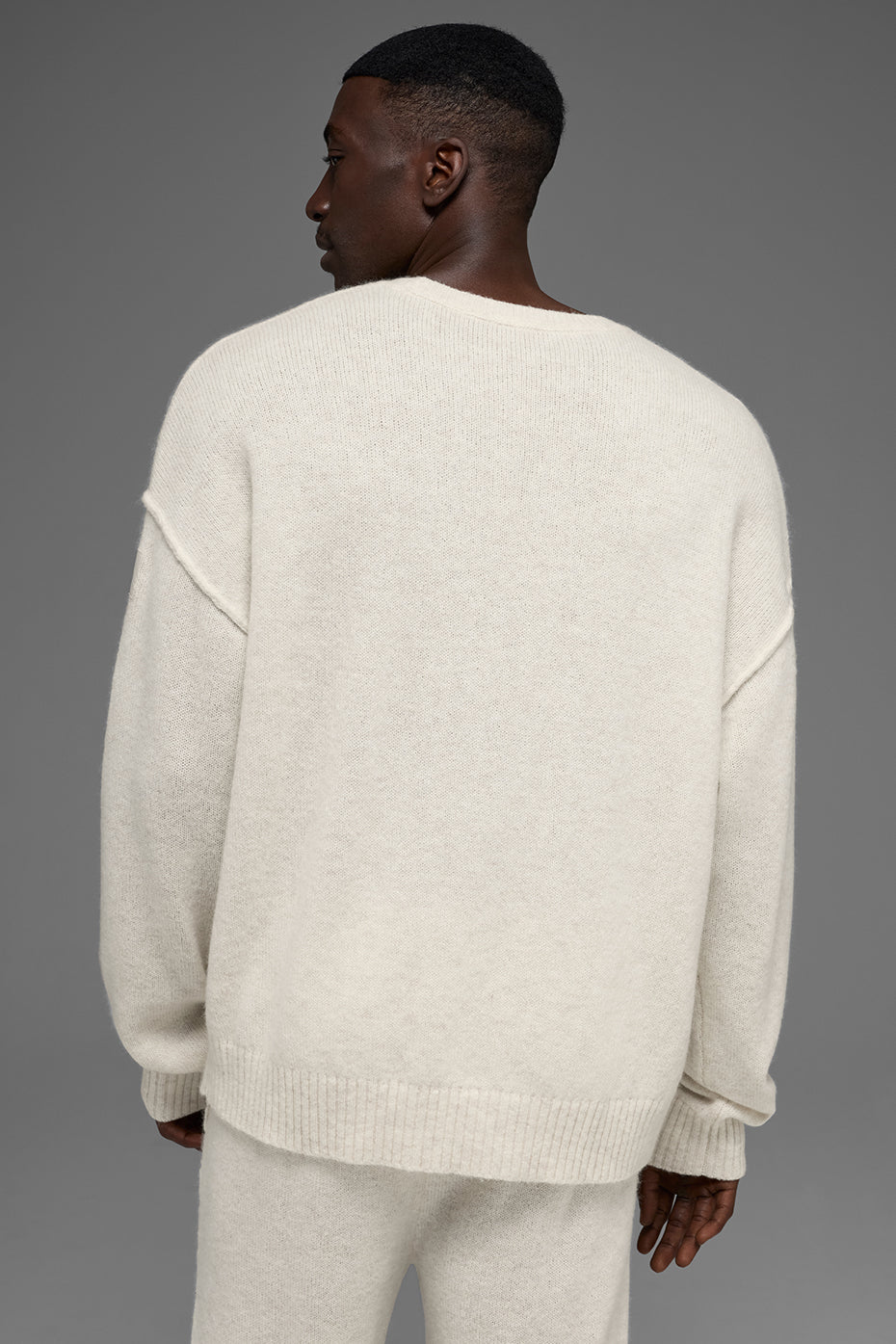 Unisex Wool Cashmere New Class Crewneck Sweater - Bone Heather - Image 4