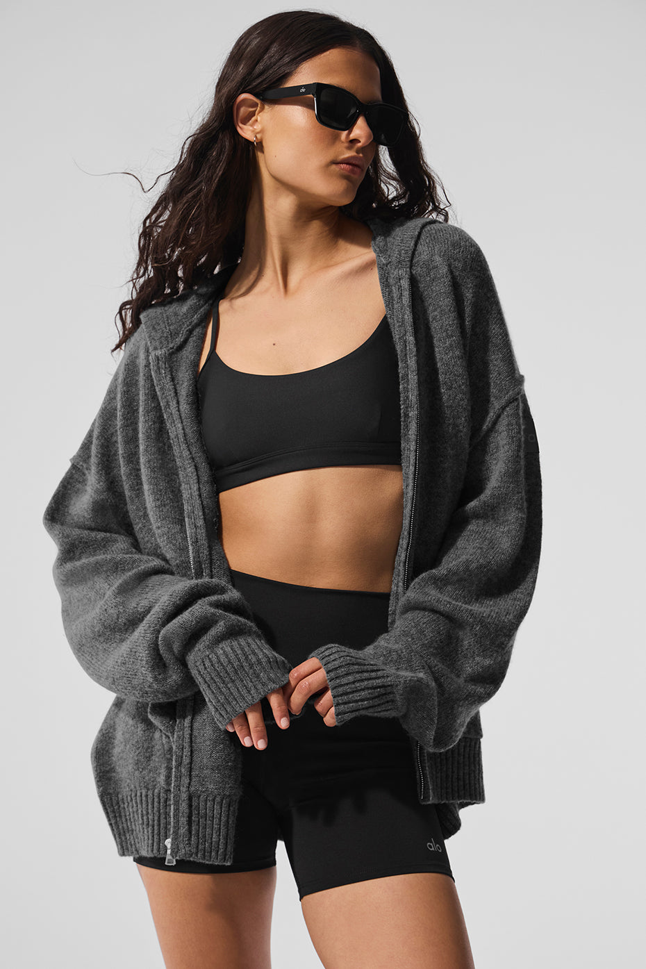 Wool Cashmere New Class Full Zip Hoodie - Platinum Grey - Image 5
