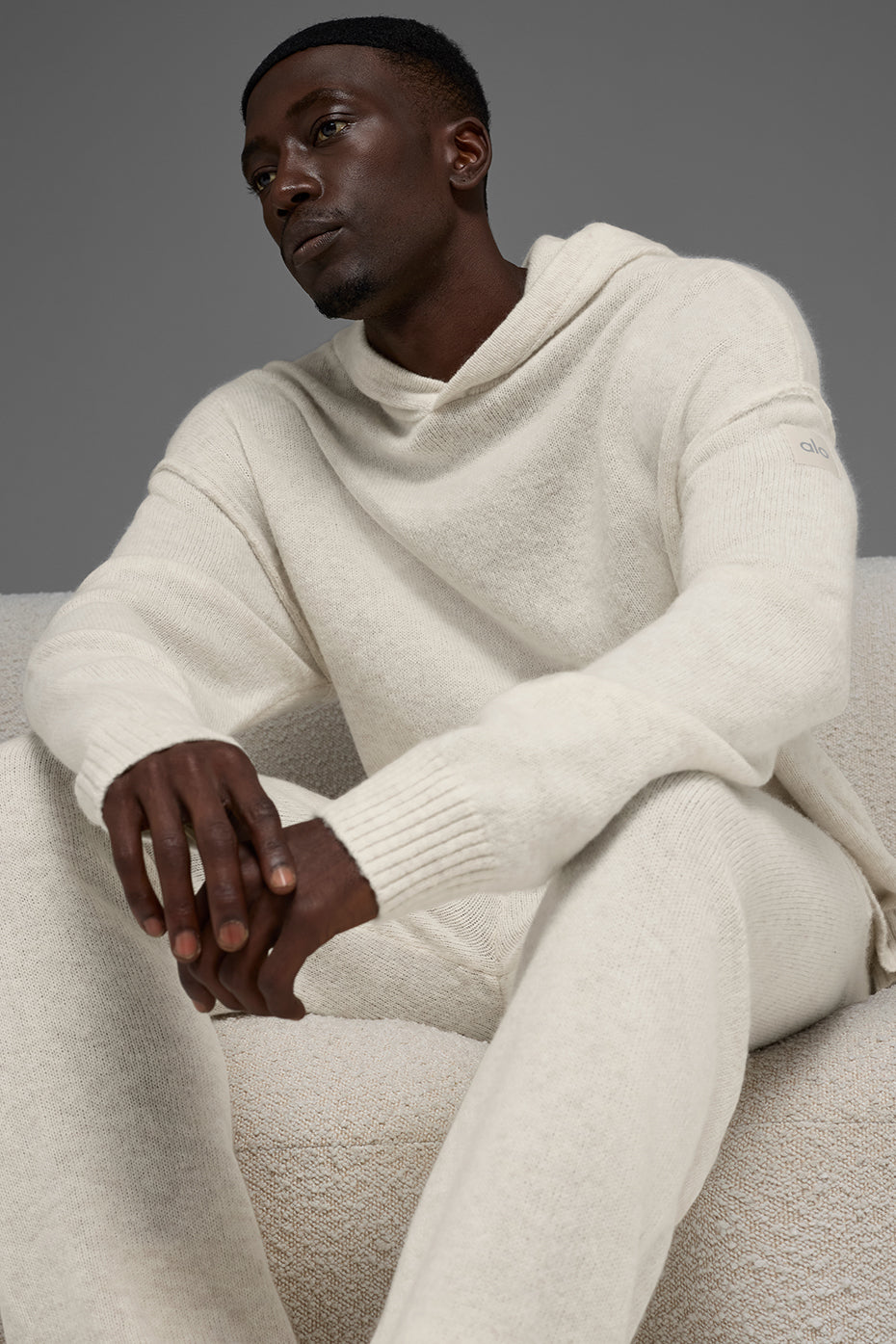 Wool Cashmere New Class Hoodie - Bone Heather - Image 4