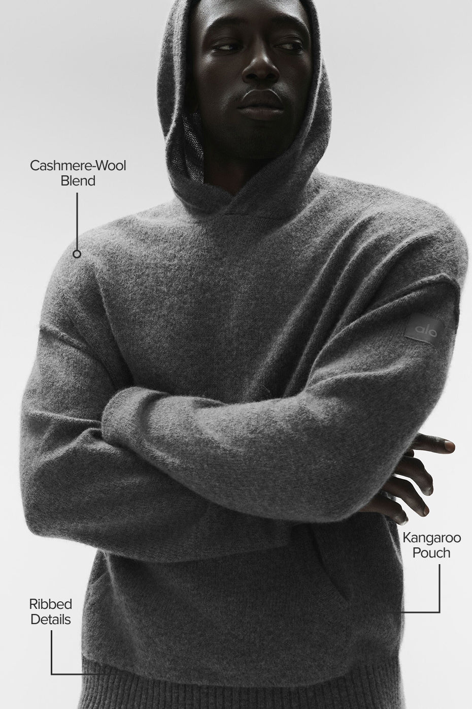 Wool Cashmere New Class Hoodie - Platinum Grey - Image 2