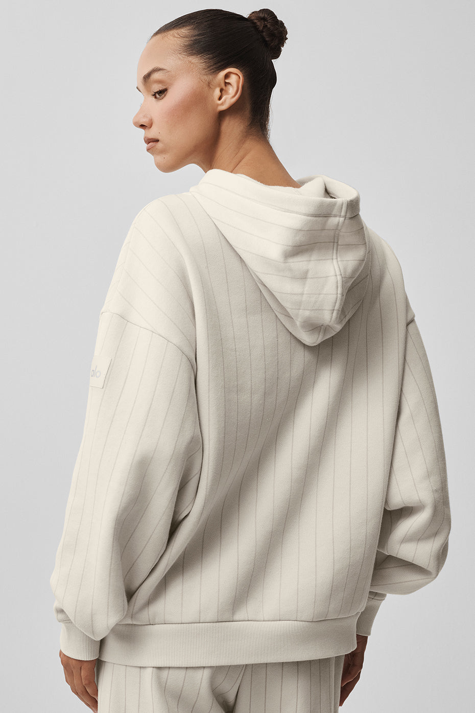 Pinstripe Hoodie - Bone Pinstripe - Image 3