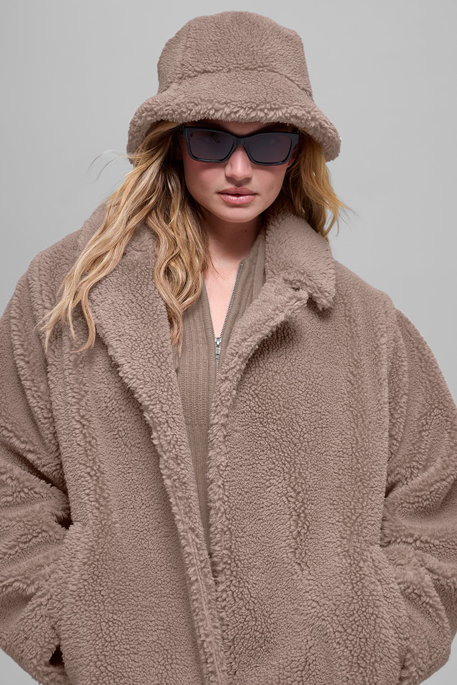 Oversized Sherpa Trench - Chai Latte - Image 2