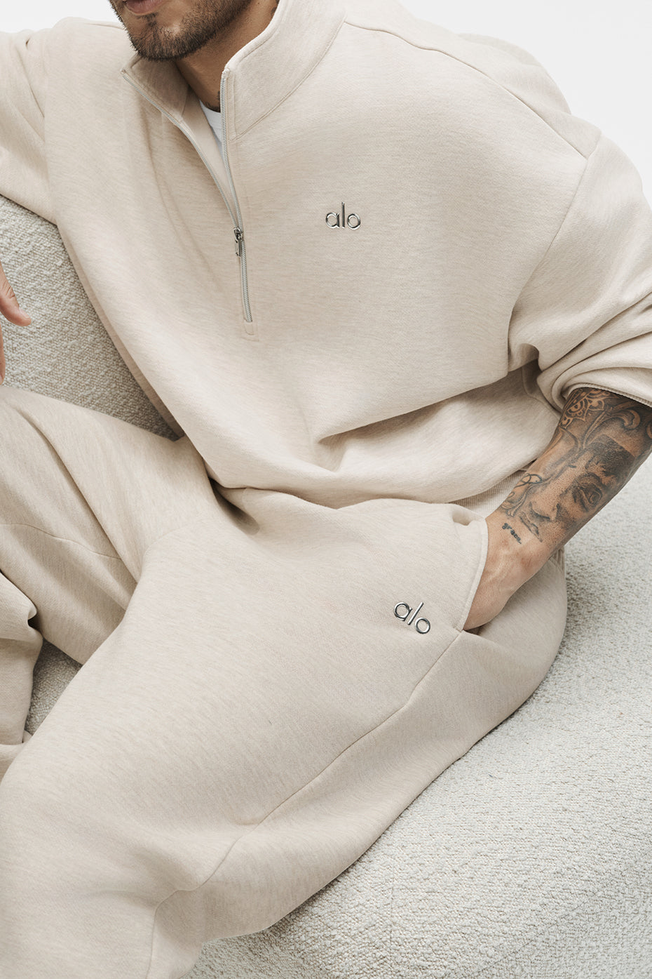 Accolade Straight Leg Sweatpant - Oatmeal Heather - Image 3