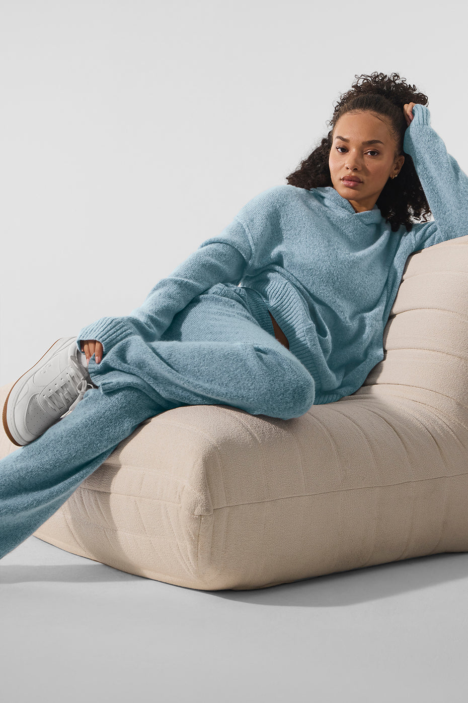 Wool Cashmere New Class Sweatpant - Celestial Blue Granite Heather - Image 6