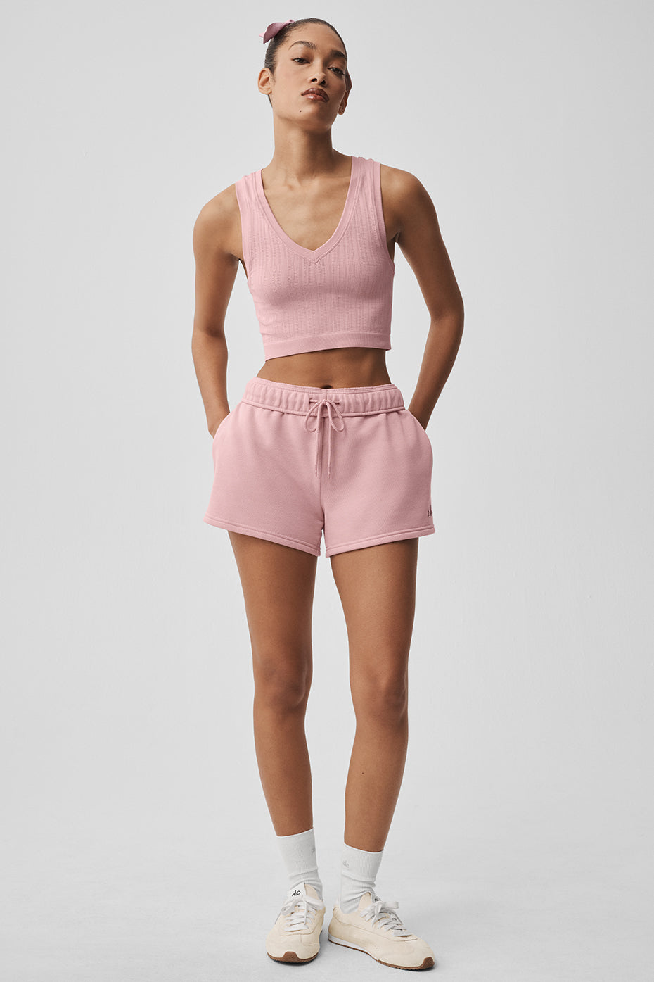 Seamless Pointelle Tank - Vintage Pink - Image 5