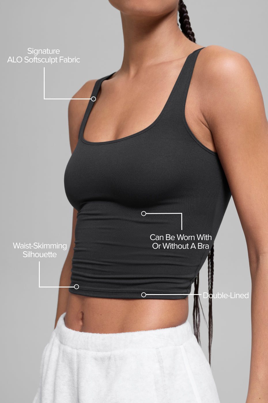 ALO Softsculpt Precision Tank - Black - Image 2