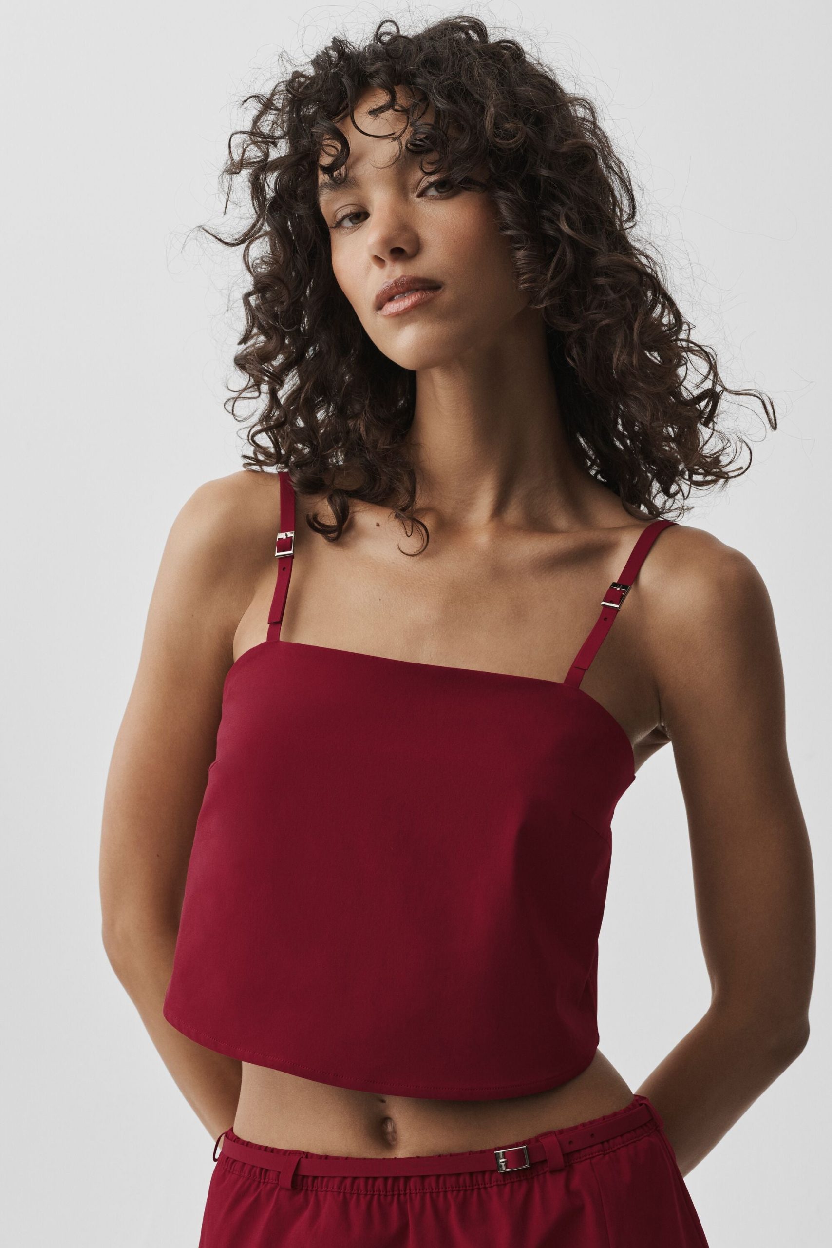 Cropped Connection Tank - Summer Romance Red - Image 3