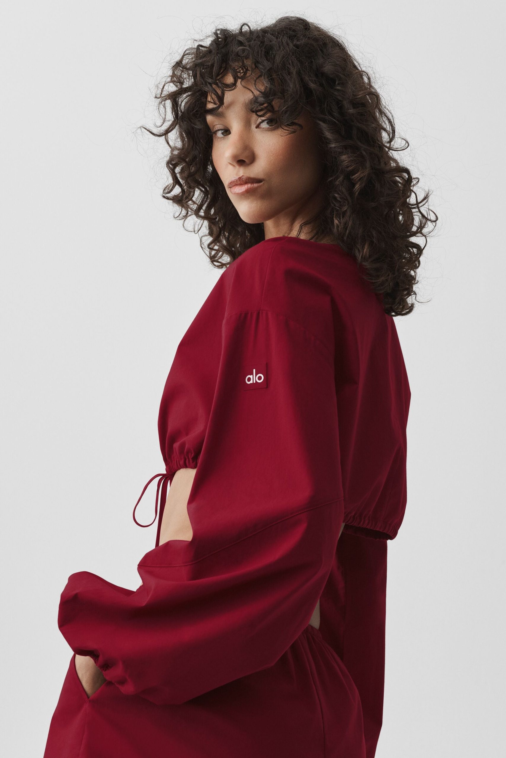 Cotton Cropped Real Deal Long Sleeve - Summer Romance Red - Image 4