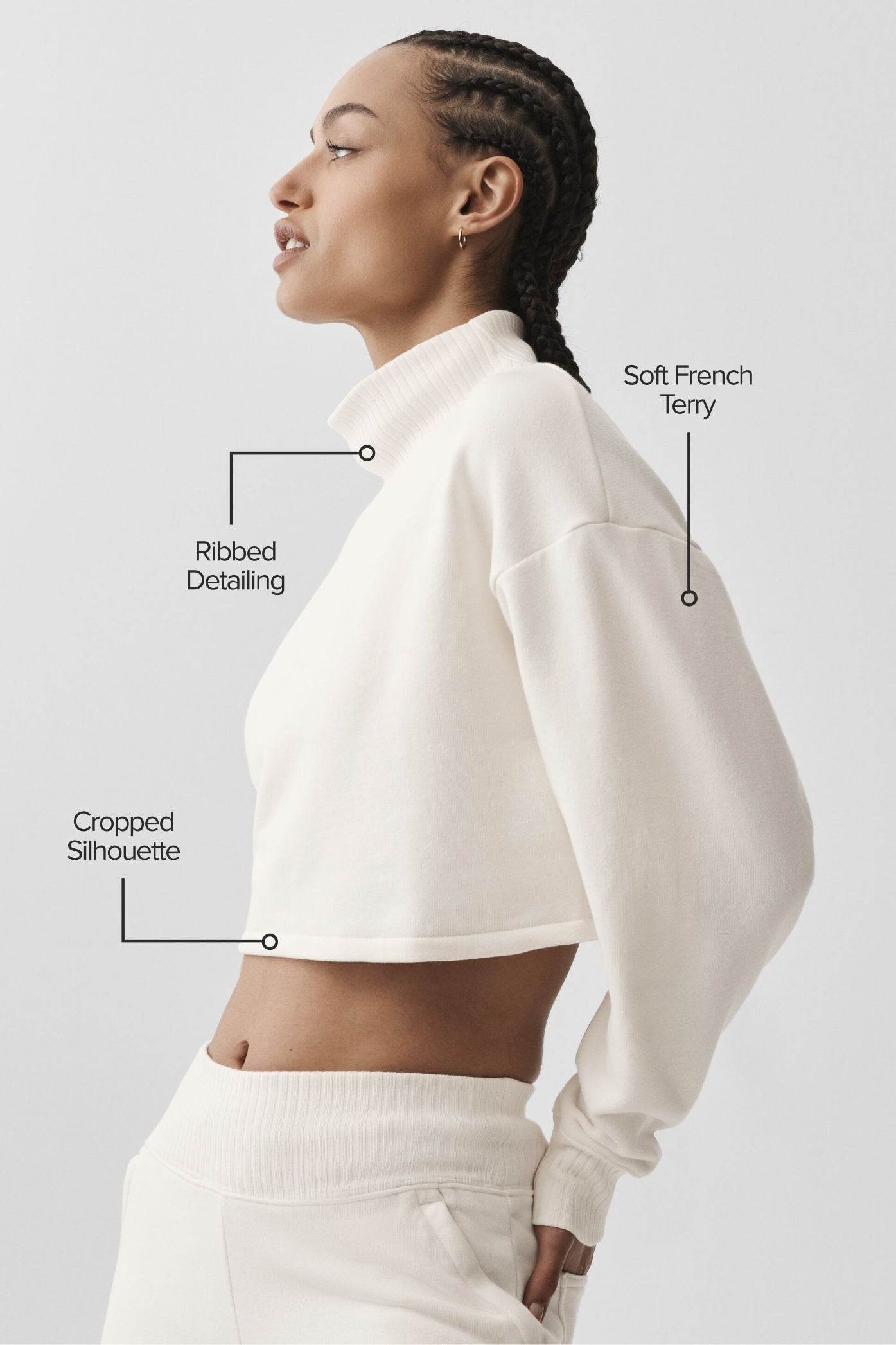 Cropped Serenity Coverup - Ivory - Image 2
