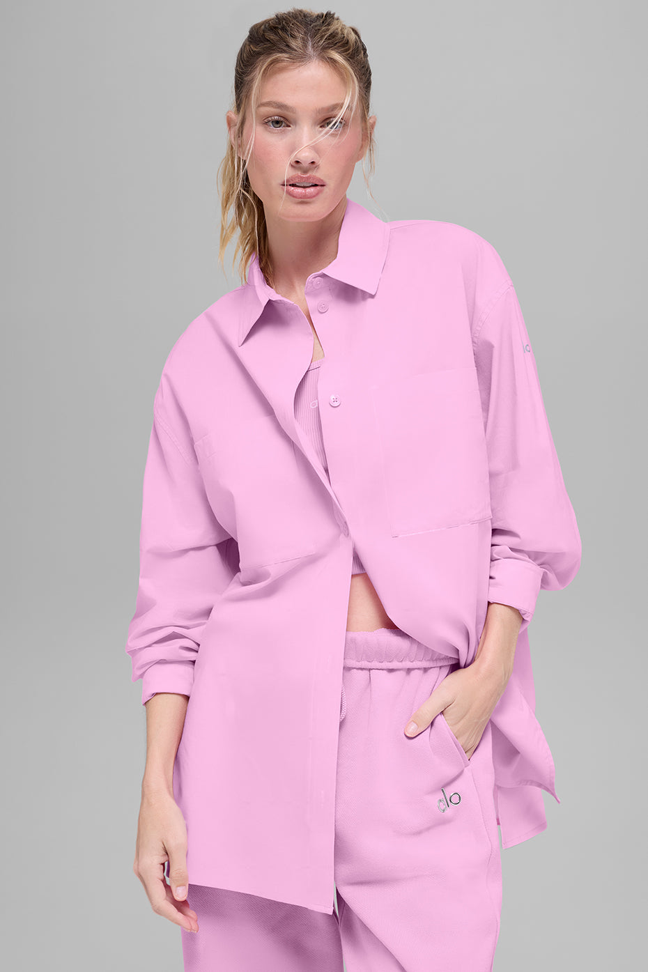 Cotton Real Deal Button Up Long Sleeve - Candy Heart Pink - Image 2