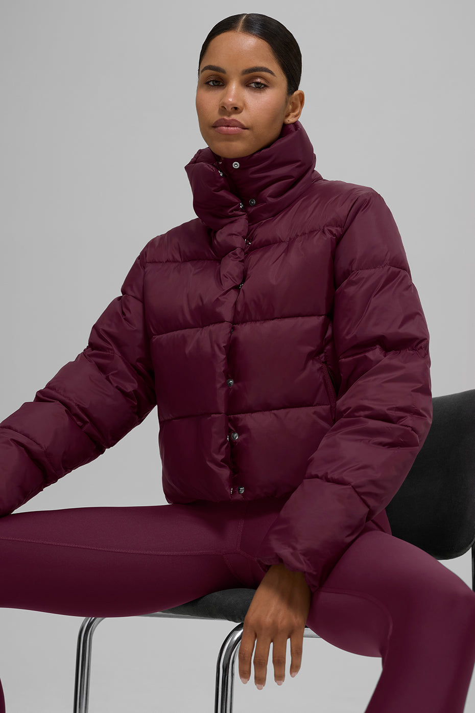 Gold Rush Puffer - Burgundy - Image 4