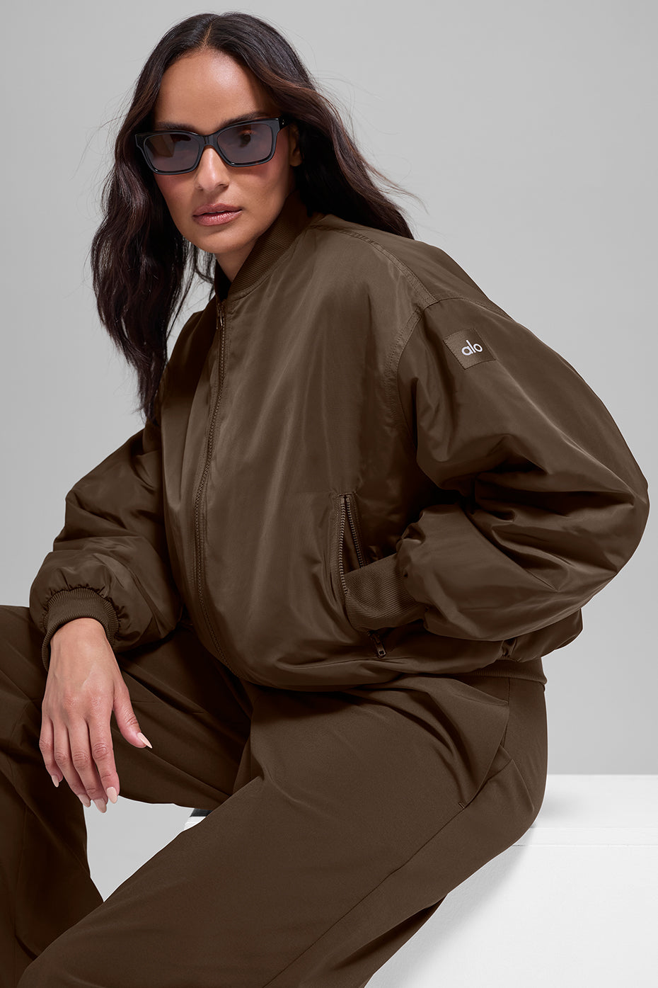Faux Fur Urbanite Bomber - Espresso/Ivory - Image 4