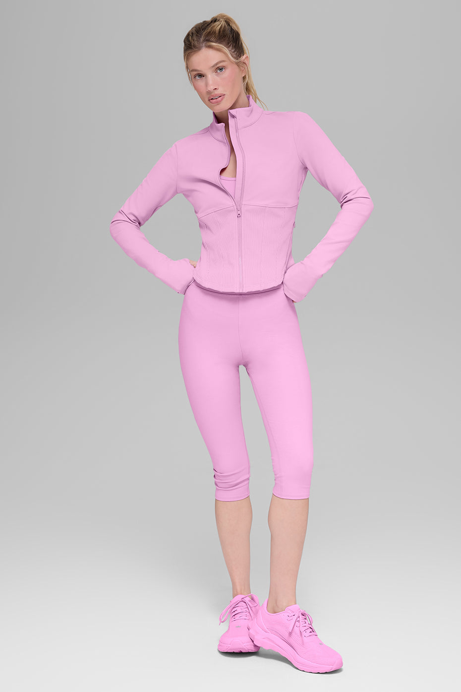 Airbrush Corset Full Zip Jacket - Candy Heart Pink - Image 5