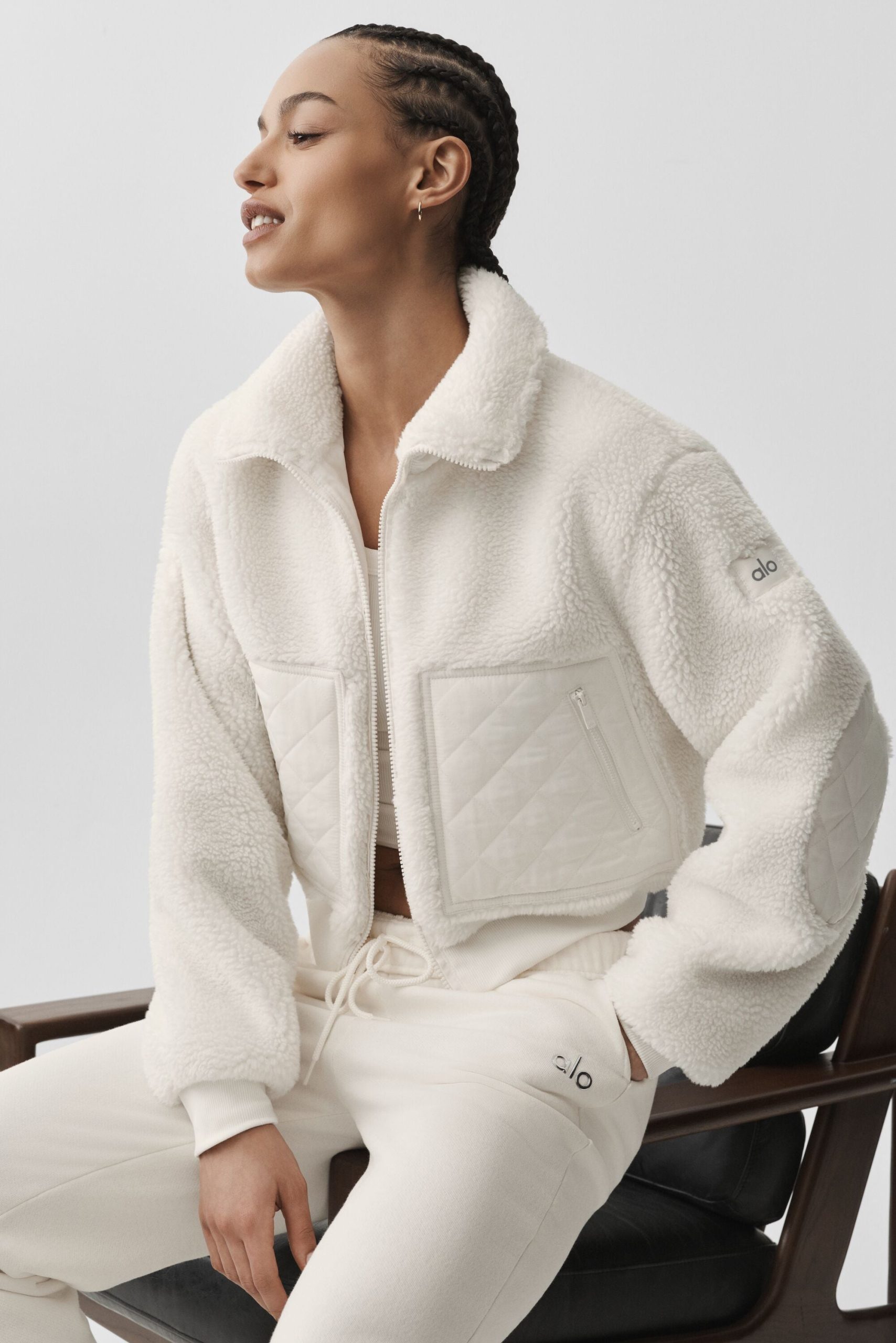 Sherpa Edge Bomber - Ivory - Image 5
