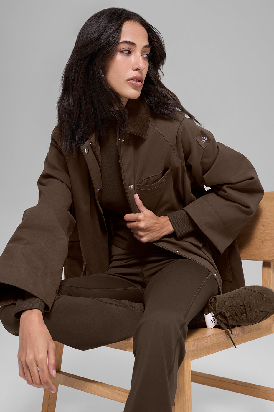 Twill Barn Jacket - Espresso - Image 4