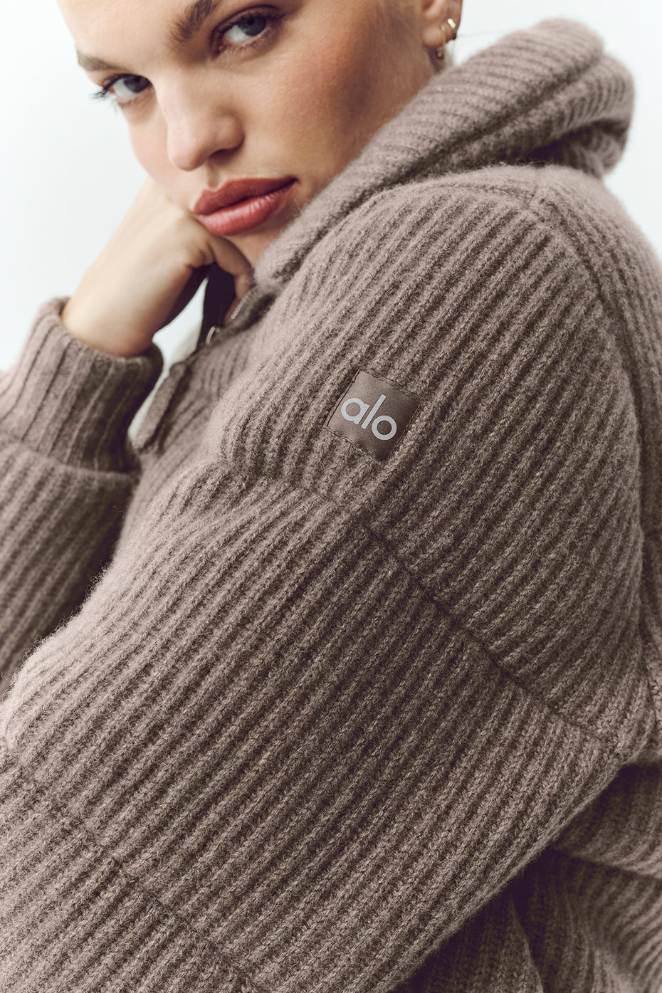 Cashmere Northstar Sweater Puffer - Alpine Cocoa Heather - Image 3
