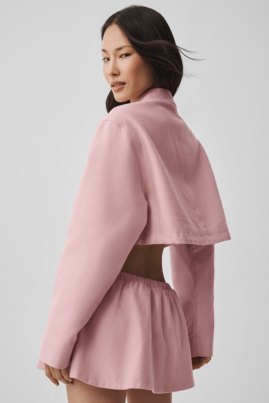 Cropped Fan Favorite Full Zip Jacket - Vintage Pink - Image 4