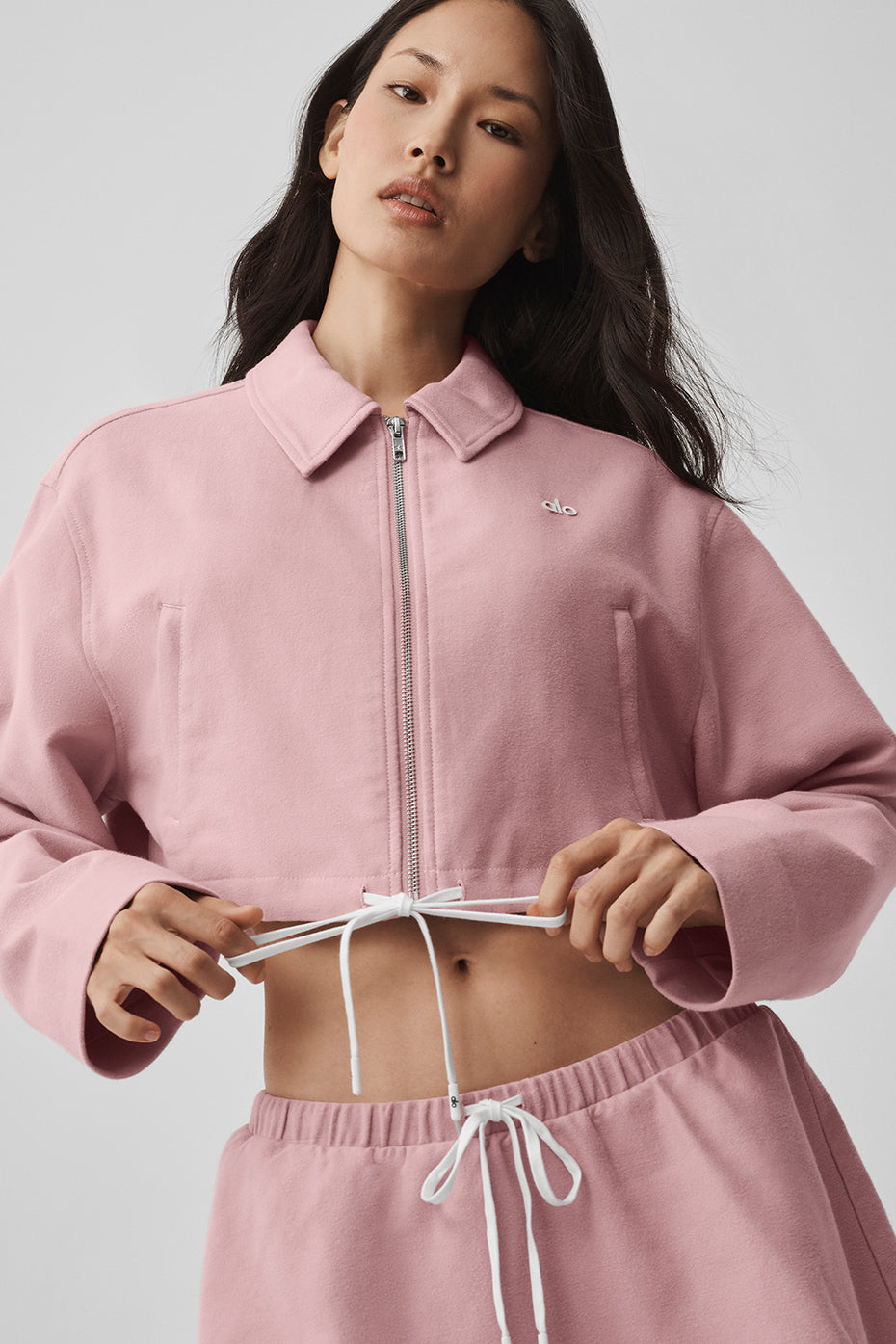 Cropped Fan Favorite Full Zip Jacket - Vintage Pink - Image 2