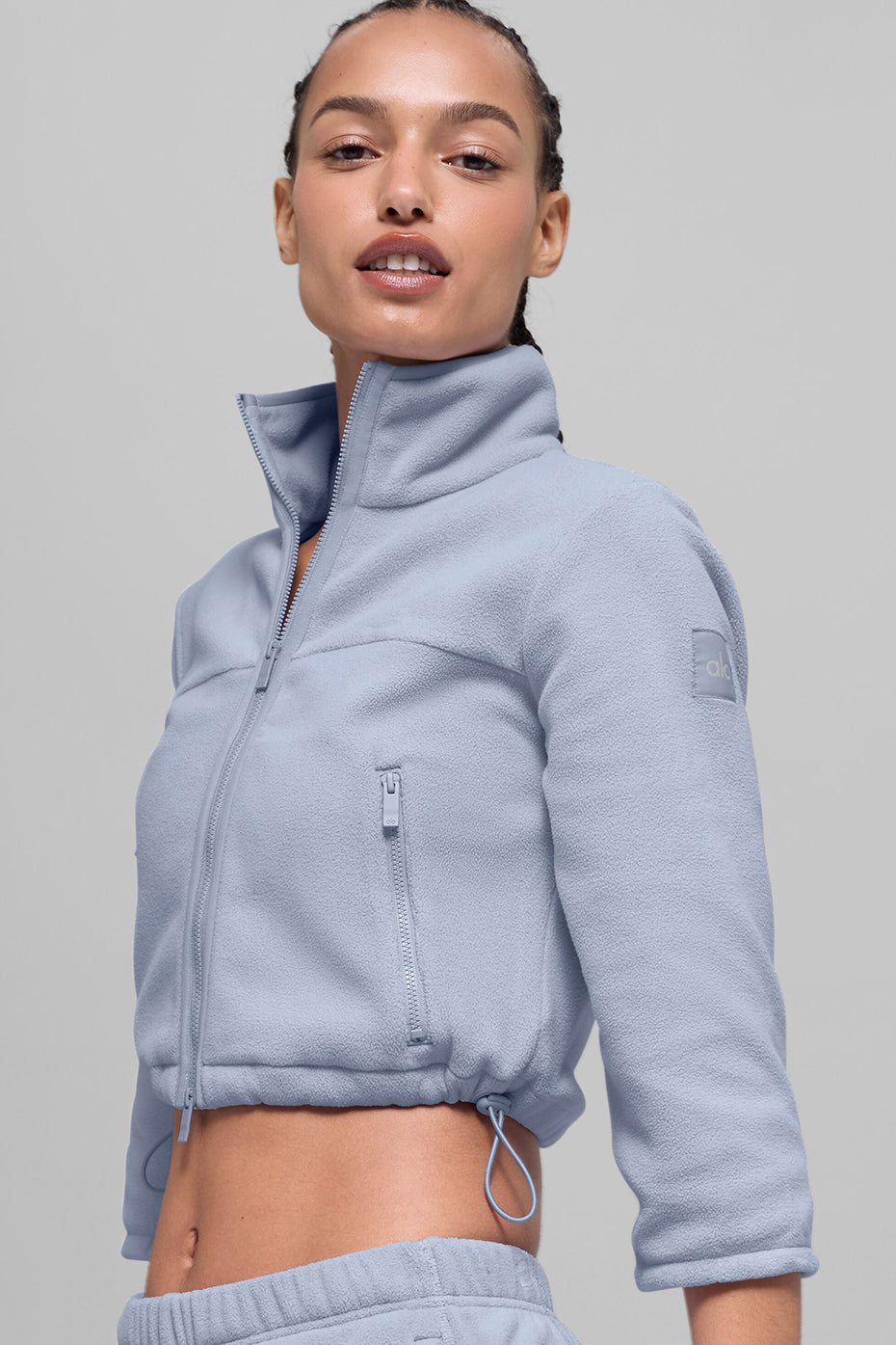 Polar Fleece Retreat Cropped Jacket - Winter Frost - Image 3