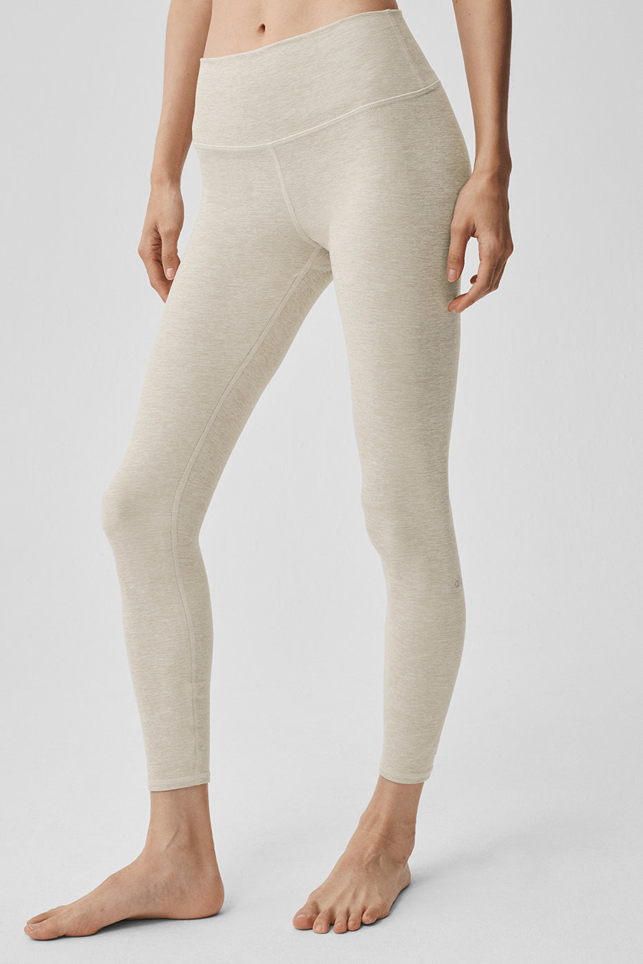 Alosoft High-Waist 7/8 Highlight Legging - Oatmeal Heather - Image 4