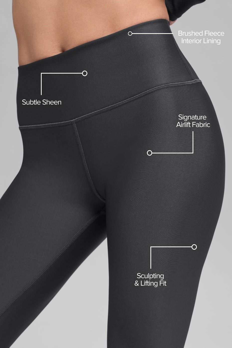 Airlift Winter Warm High-Waist Legging - Anthracite - Image 2