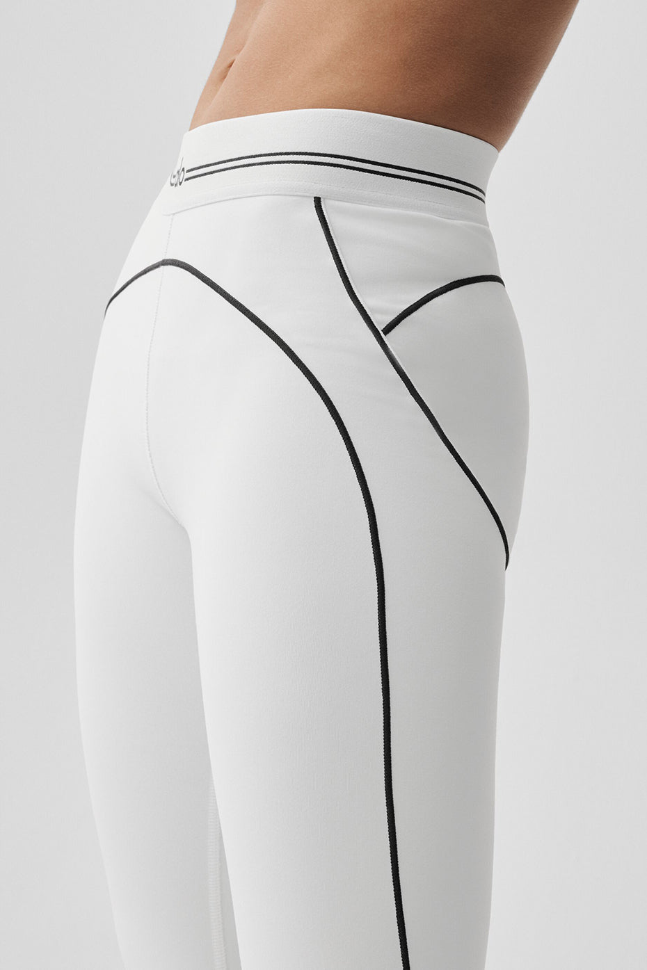 Airbrush High-Waist Heart Throb Legging - White/Black - Image 4