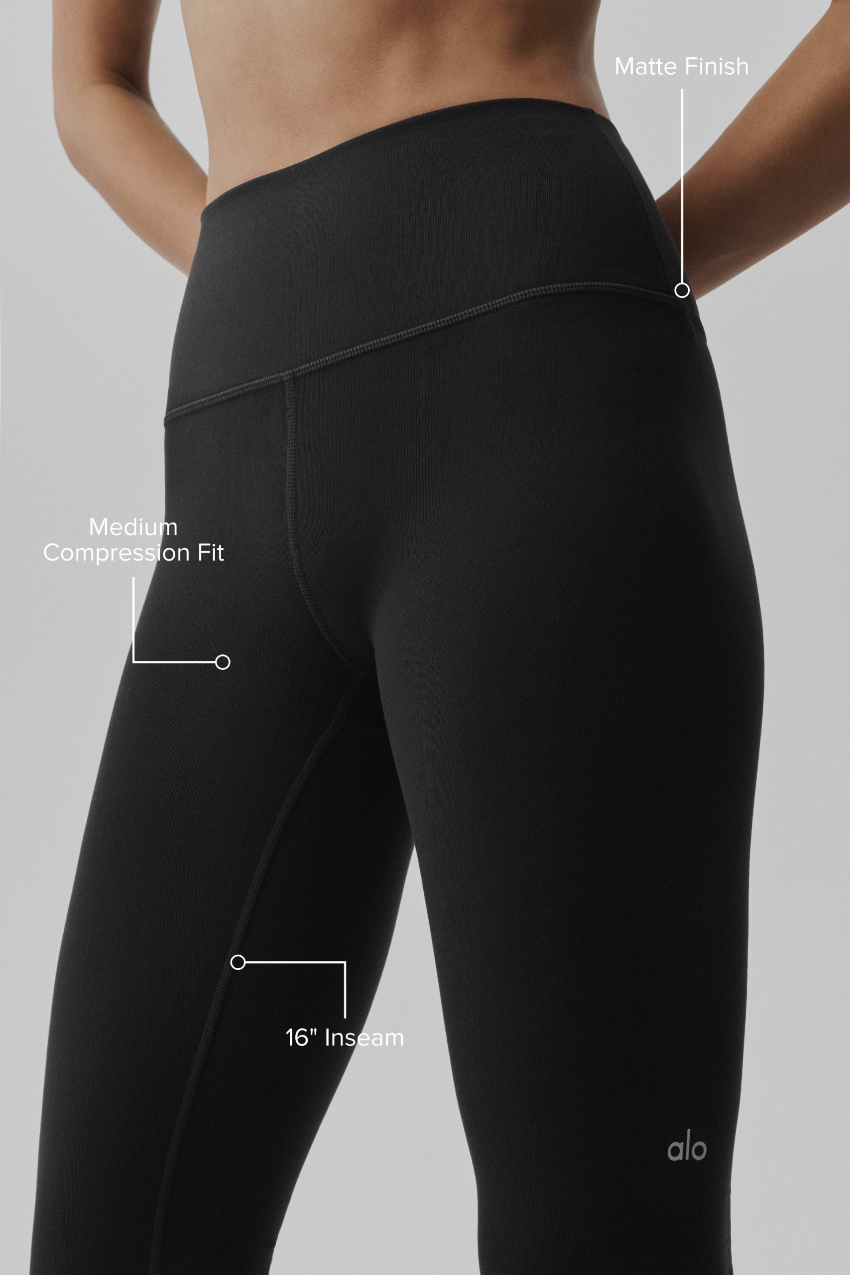 16 High-Waist Airbrush Capri - Black - Image 2