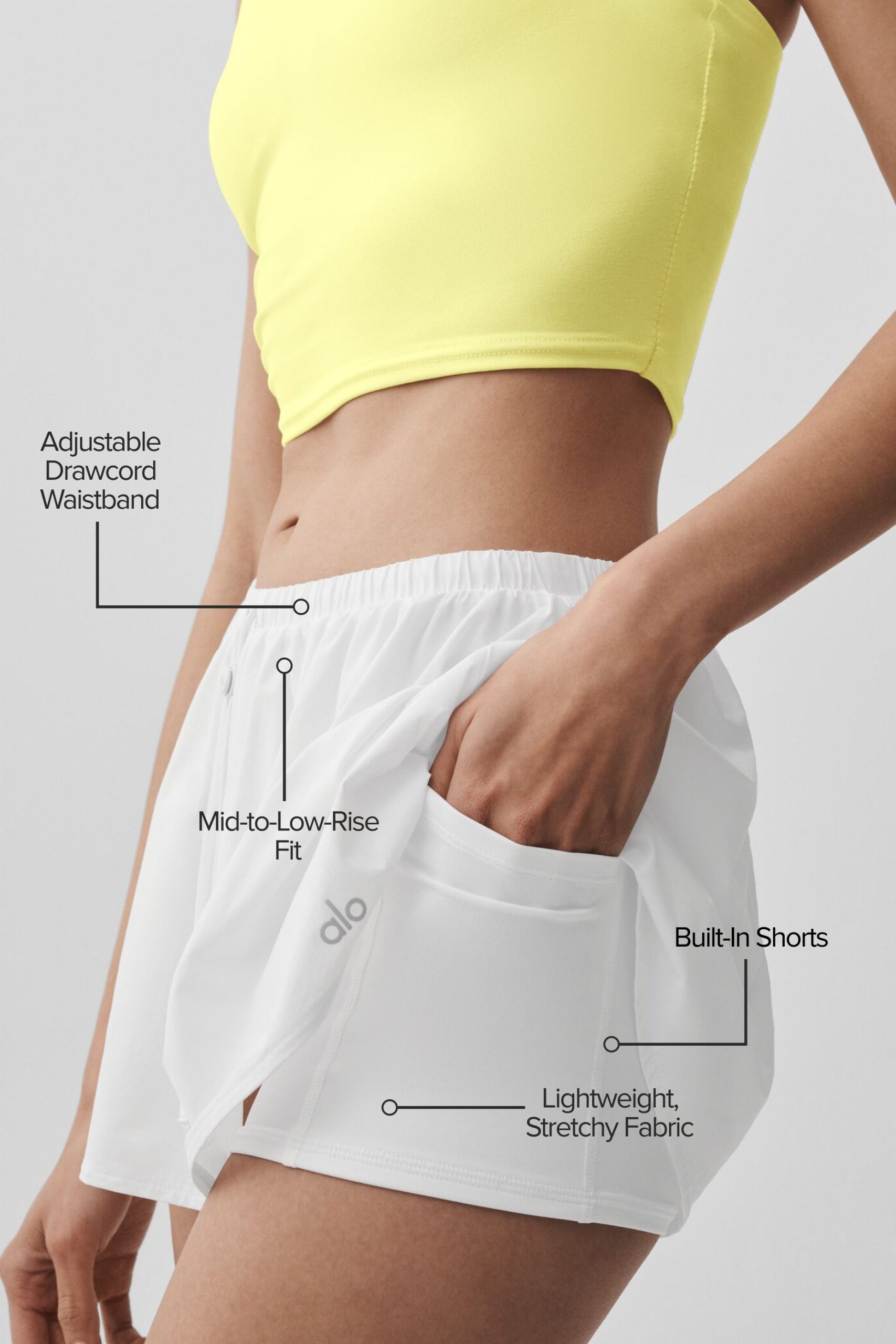 Breezy Tennis Skirt - White - Image 2