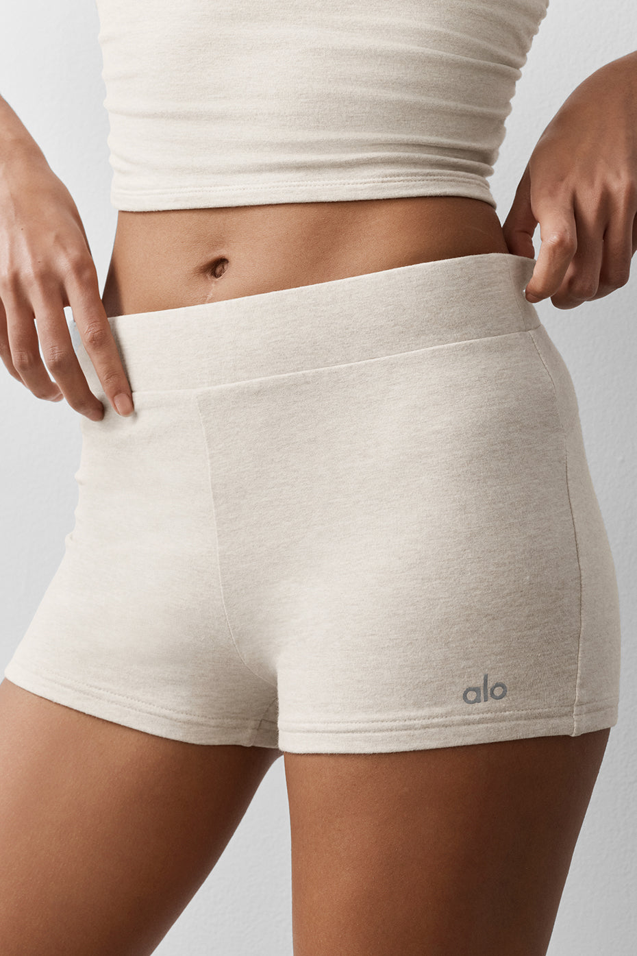 Sway My Way Micro Short - Oatmeal Heather - Image 3