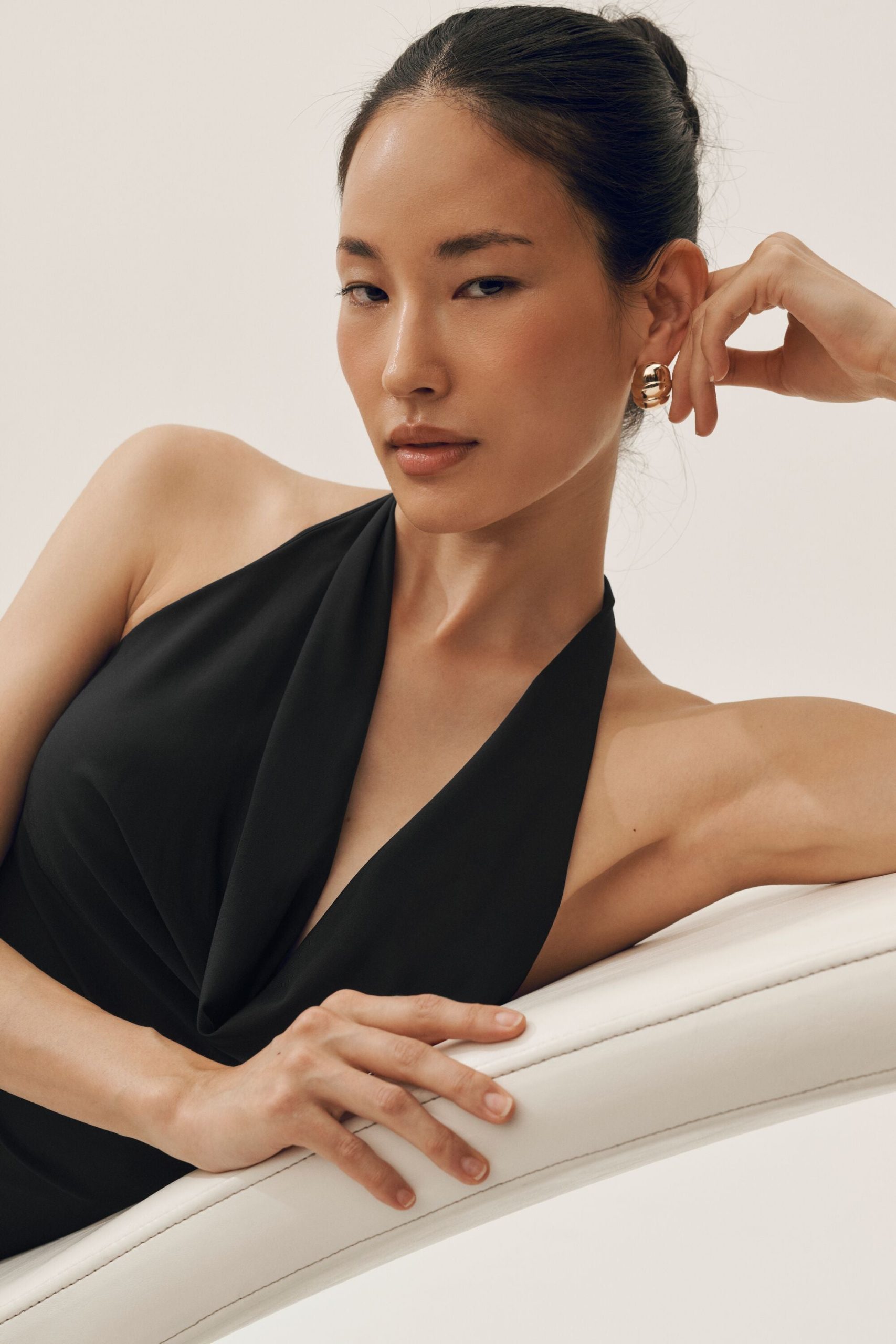 Summer Soiree Halter Maxi Dress - Black - Image 6